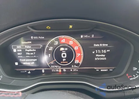 2018 Audi S5 3.0T Premium Plus z USA, uszkodzony, nr VIN WAUP4AF51JA057408